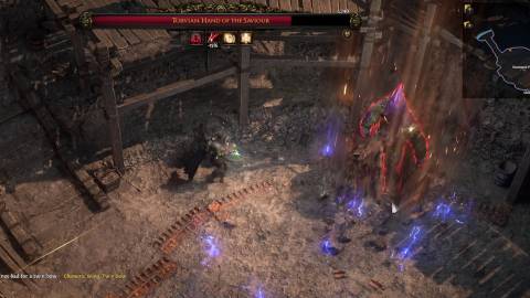 standing near the edge of the arena torvian path of exile 2