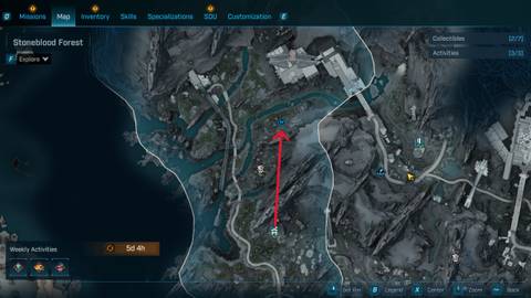 Stoneblood Forest Evocarium location