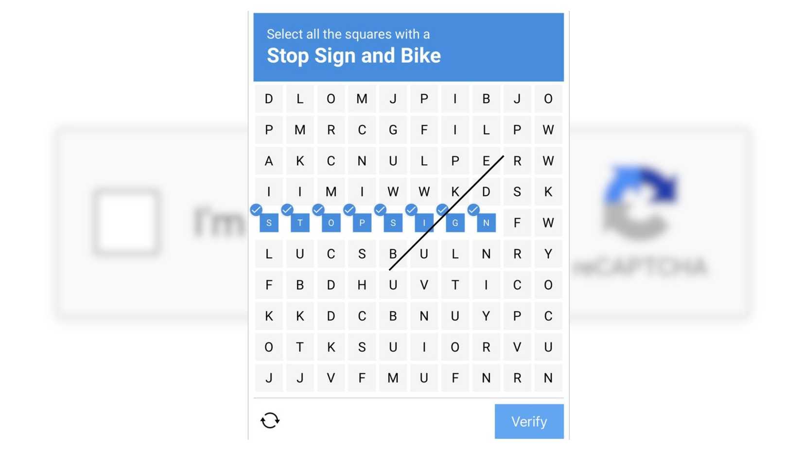 stop sign bike i'm not a robot