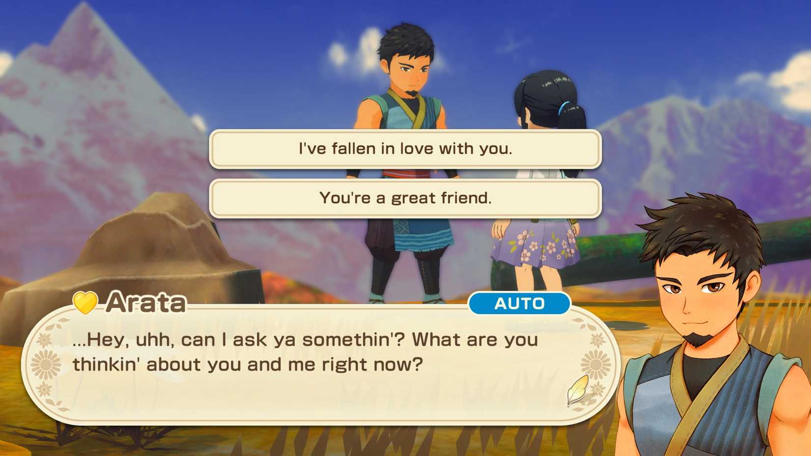 story-of-seasons-grand-bazaar-sos-gb-arata-romance-friendship-guide-heart-event - arata confession