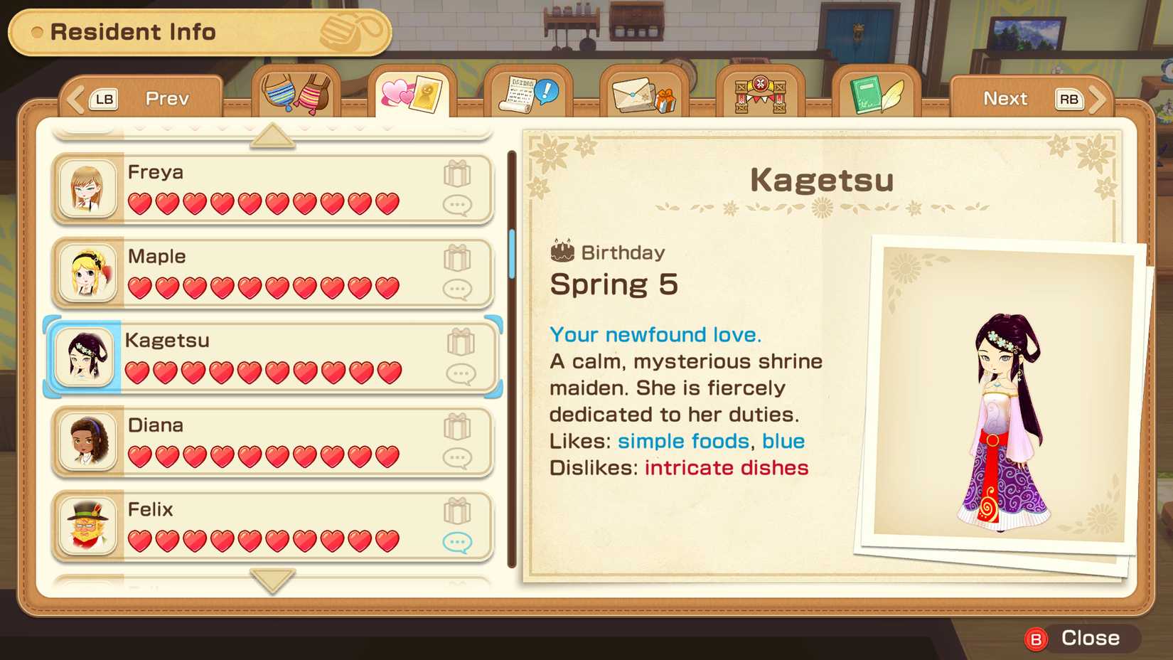 story-of-seasons-grand-bazaar-sos-gb-kagetsu-romance-friendship-guide-heart-event-schedule - kagetsu heart page