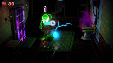 Sucking up ghosts in Luigi’s Mansion 2