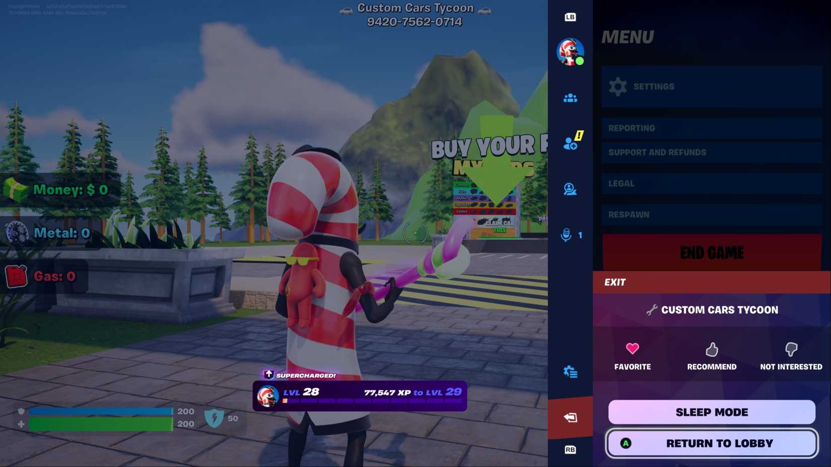 supercharged on a creative map fortnite