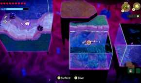 Swimming in water cubes in The Legend of Zelda Echoes of Wisdom