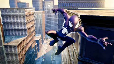 Swinging as Black Suit Spider-Man in Disney Infinity 2