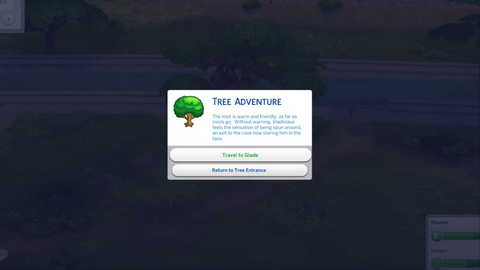 sylvan glade travel option the sims 4