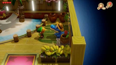 Talking to an NPC in The Legend of Zelda Link's Awakening (2019)