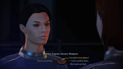Talking to Ashley in Mass Effect