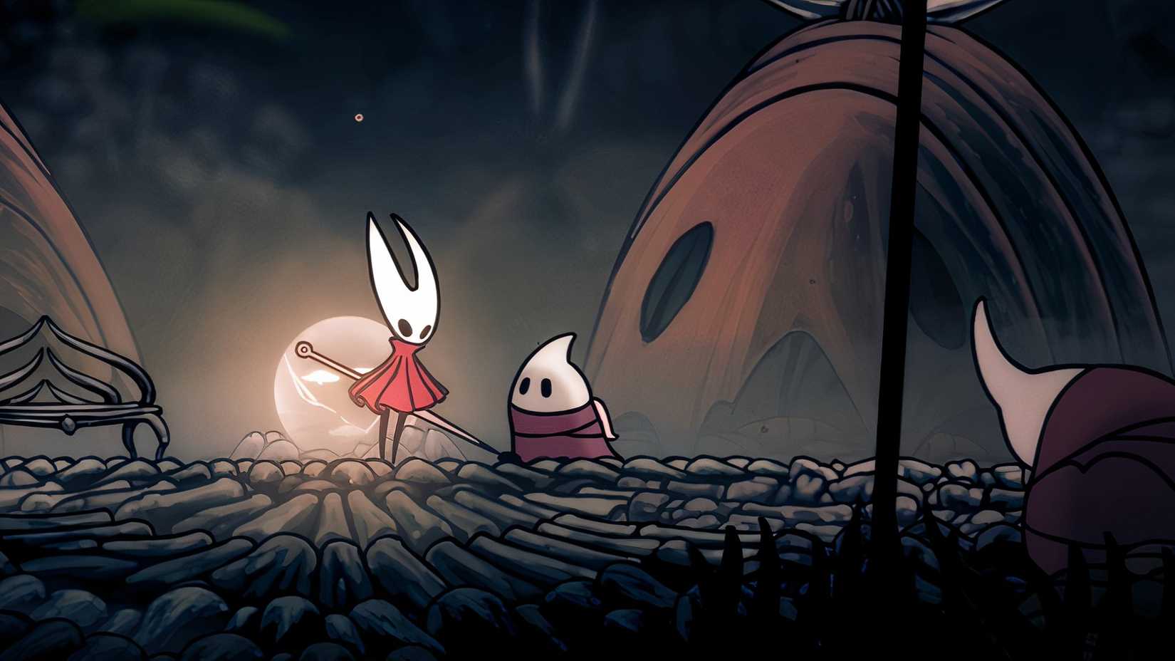 Talking to Little Pilgrim in Hollow Knight Silksong