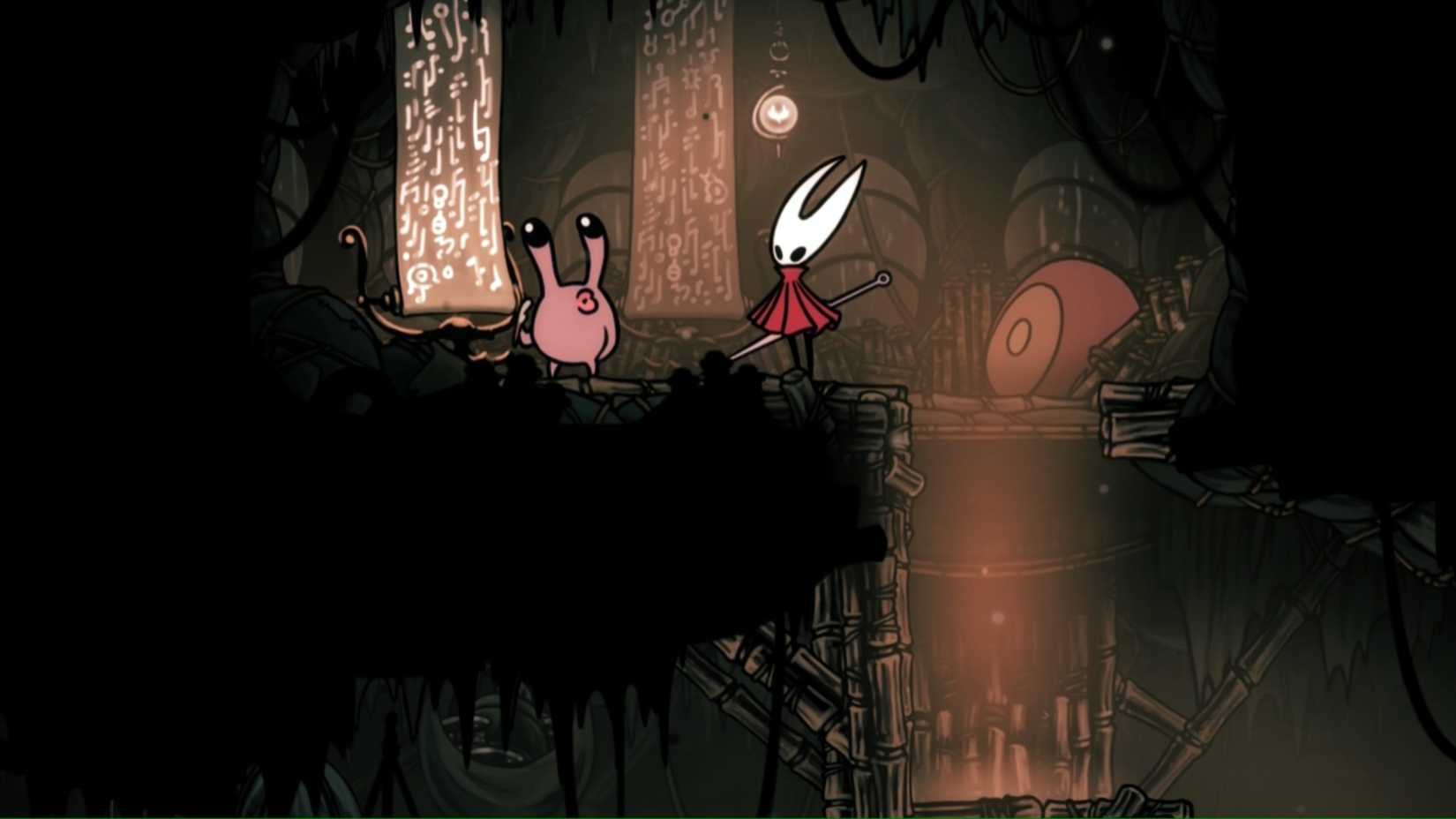 Talking to Nuu in Hollow Knight Silksong