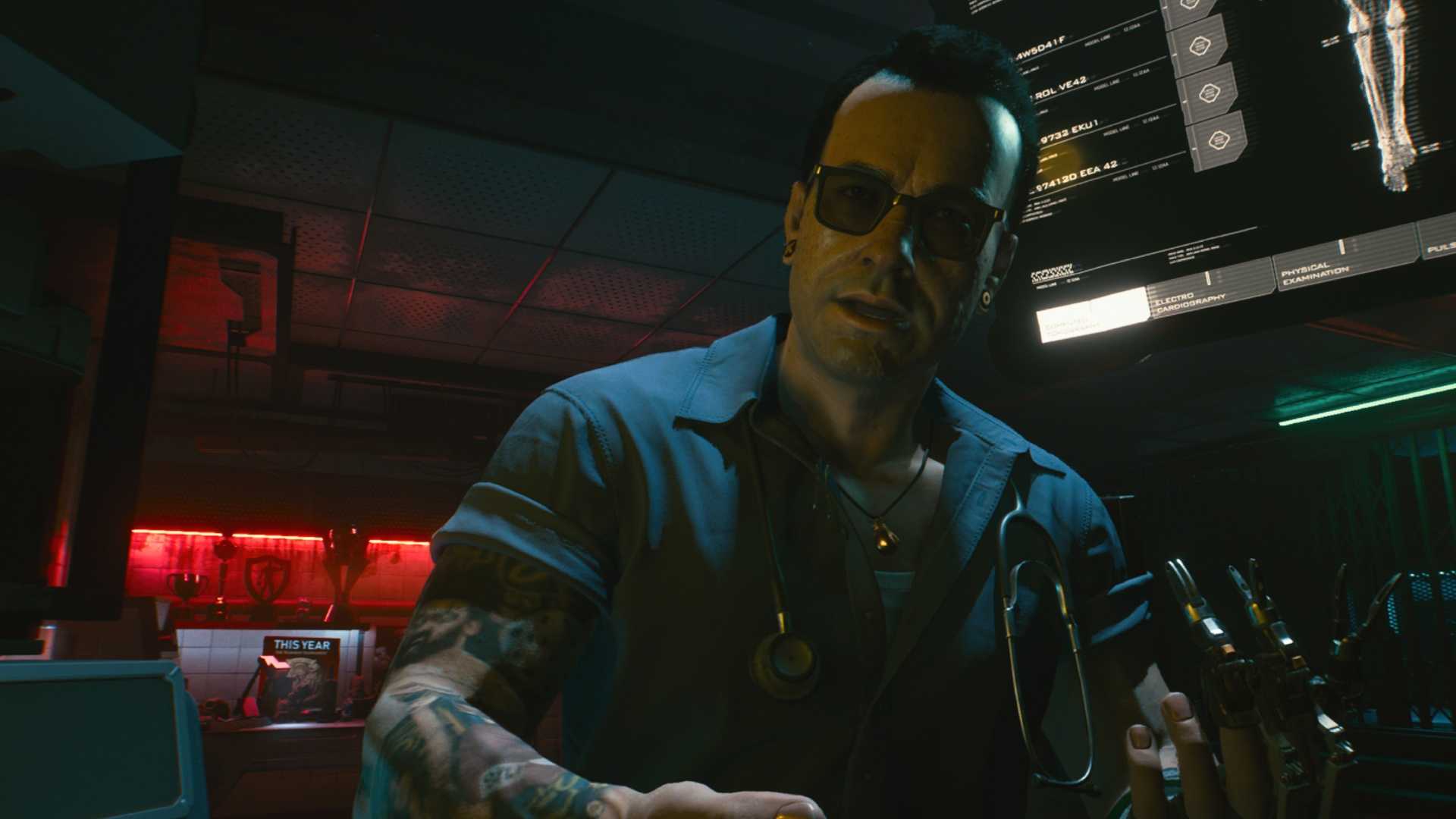 Berbicara dengan dokter mod di Cyberpunk 2077