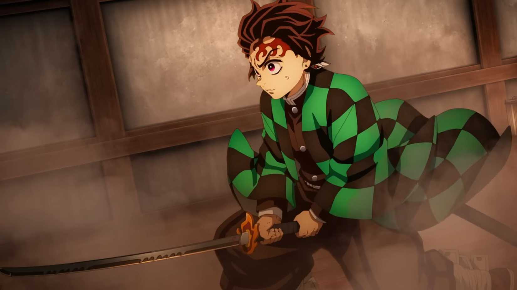 Tanjiro gets ready to fight Akaza - Demon Slayer