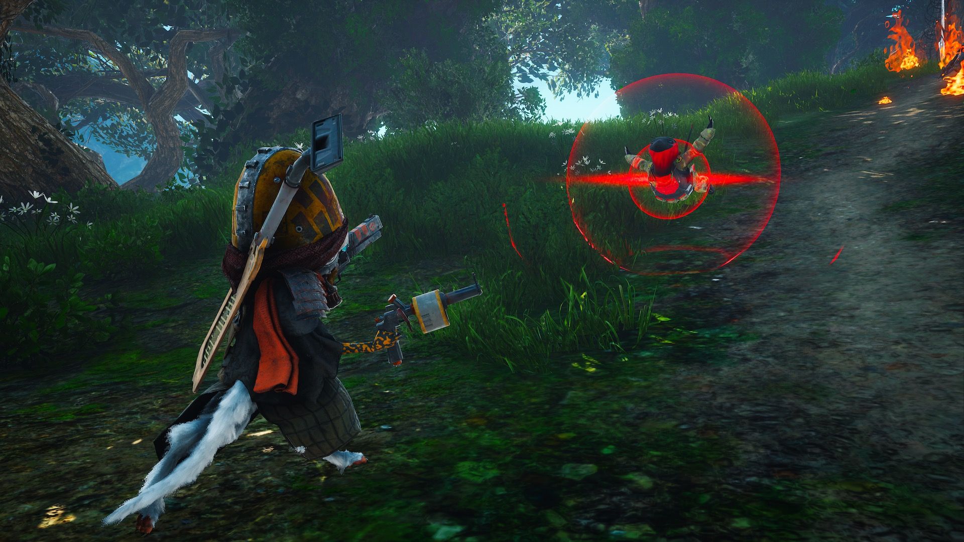 Targeting enemies in Biomutant