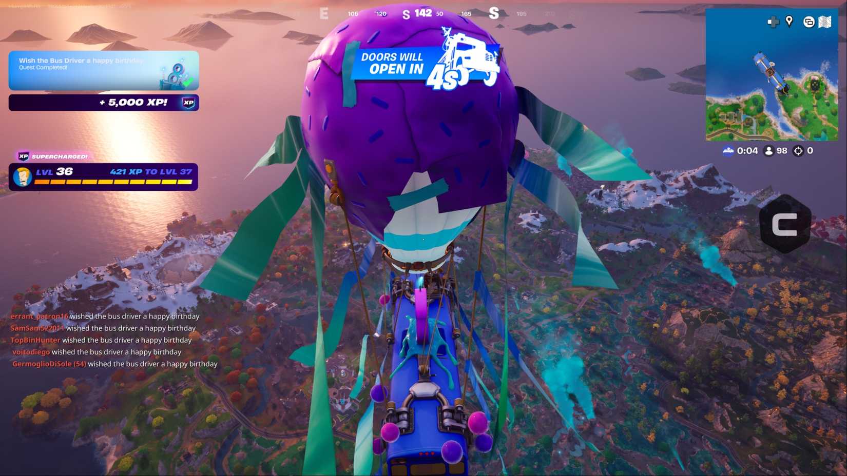 thank bus driver birthday quests fortnite