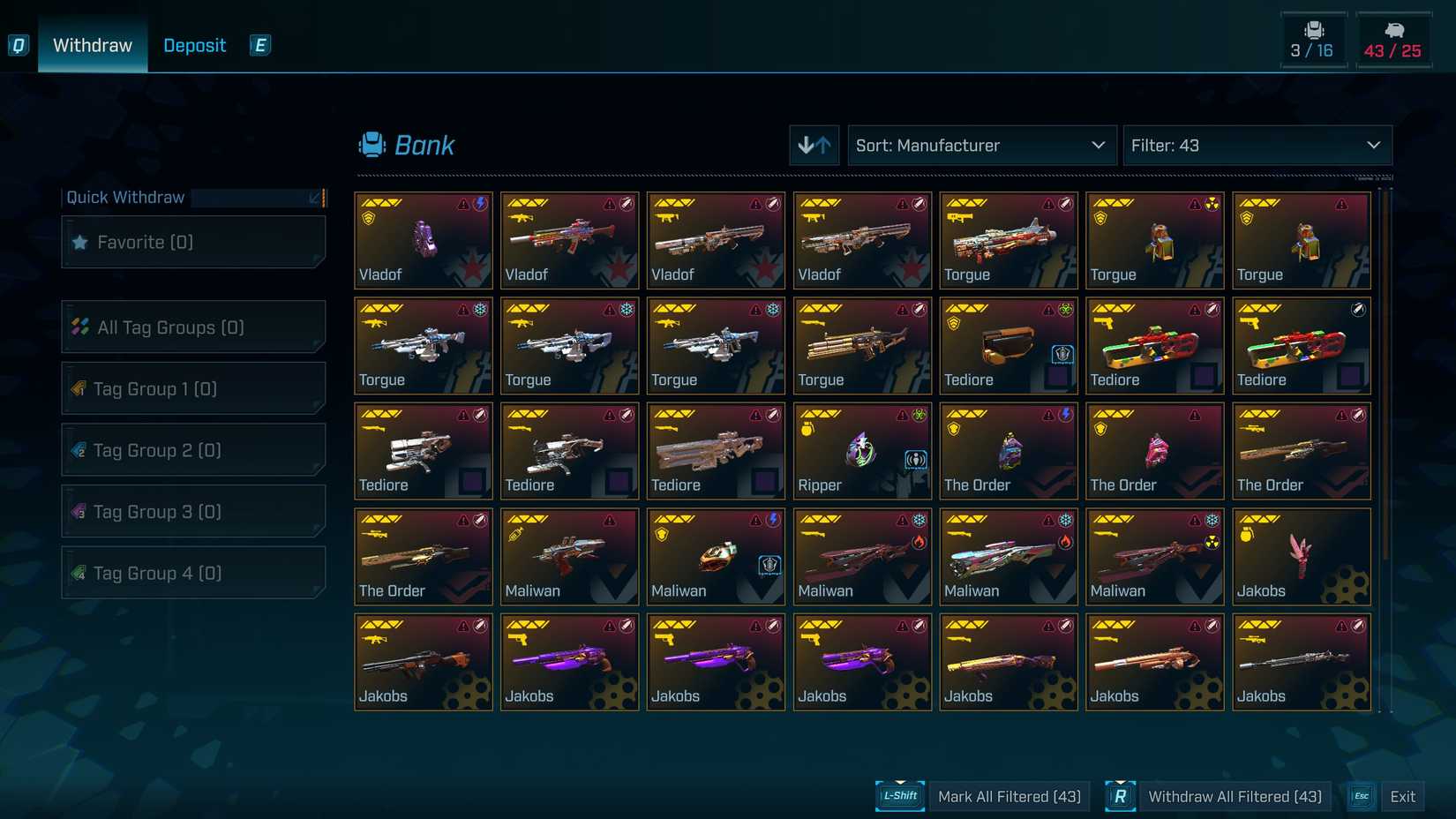 the bank's vault space