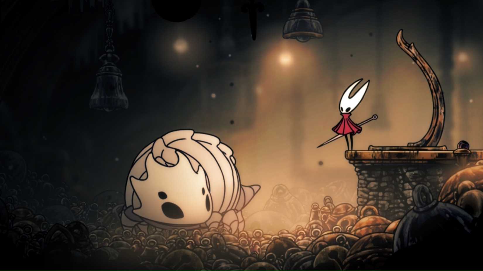 The Bell Beast and Hornet in Hollow Knight Silksong