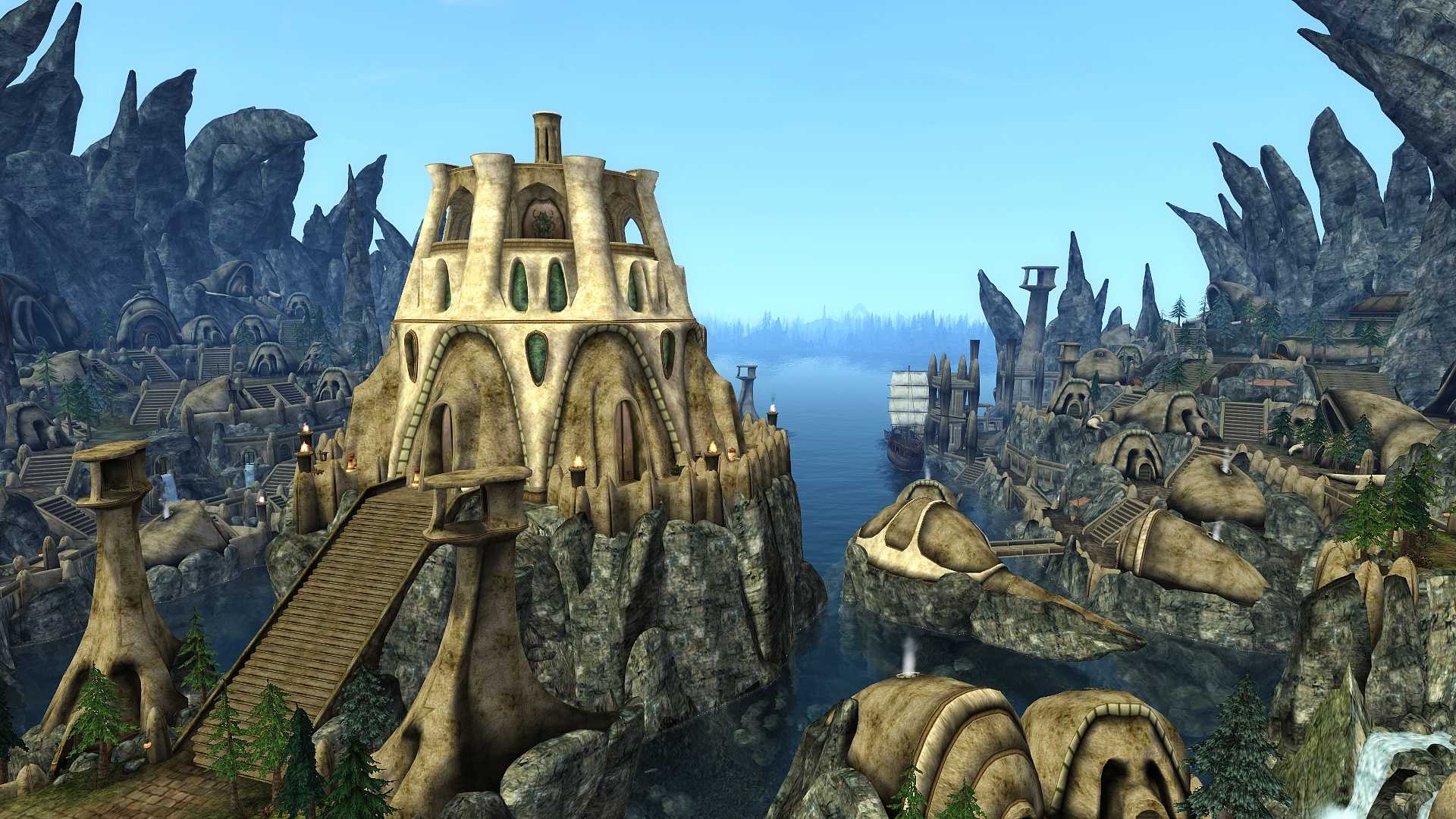 The Elder Scrolls 3 Morrowind open world city