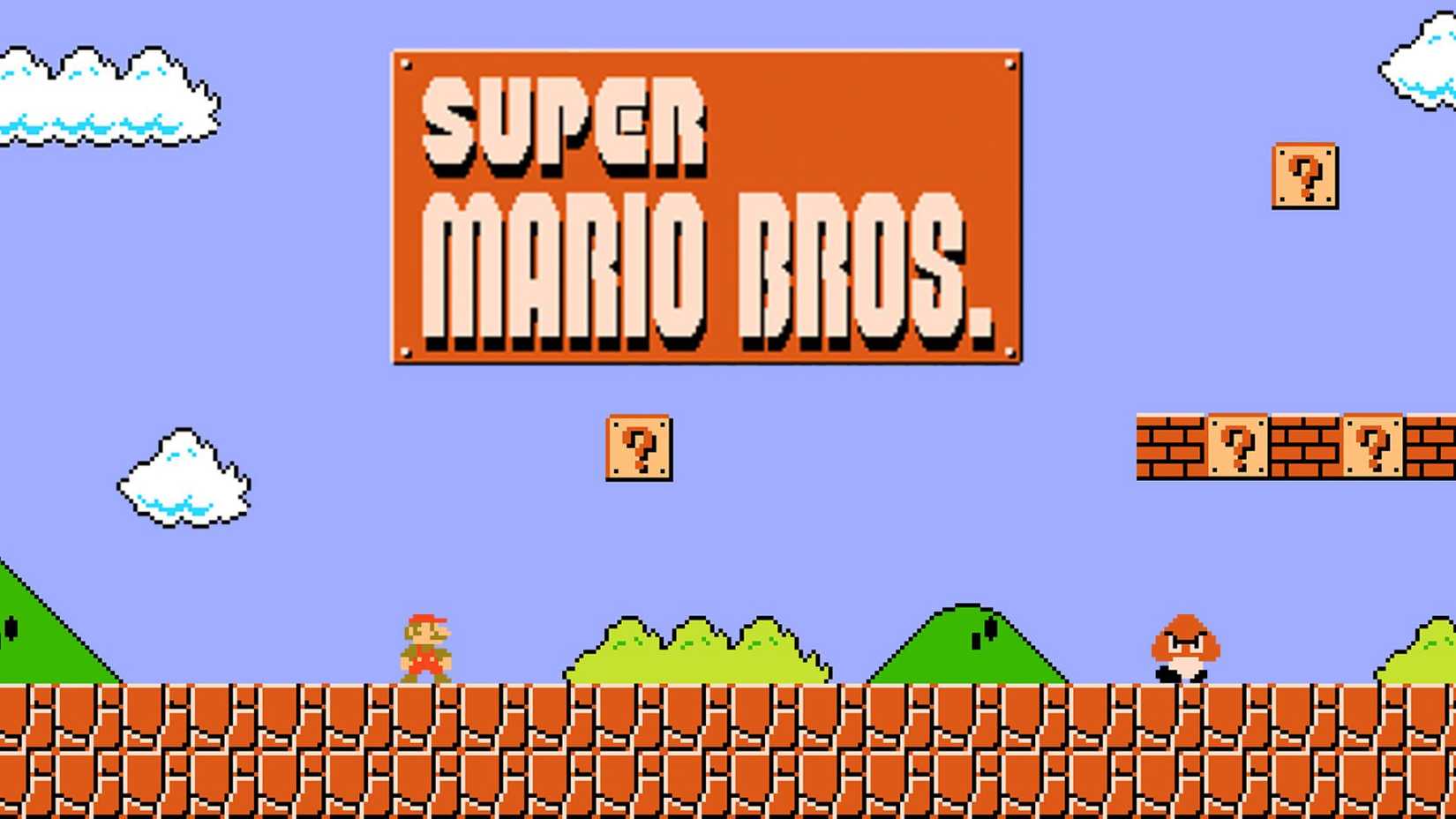Official promotional art for the game on the Nintendo website - Super Mario Bros.