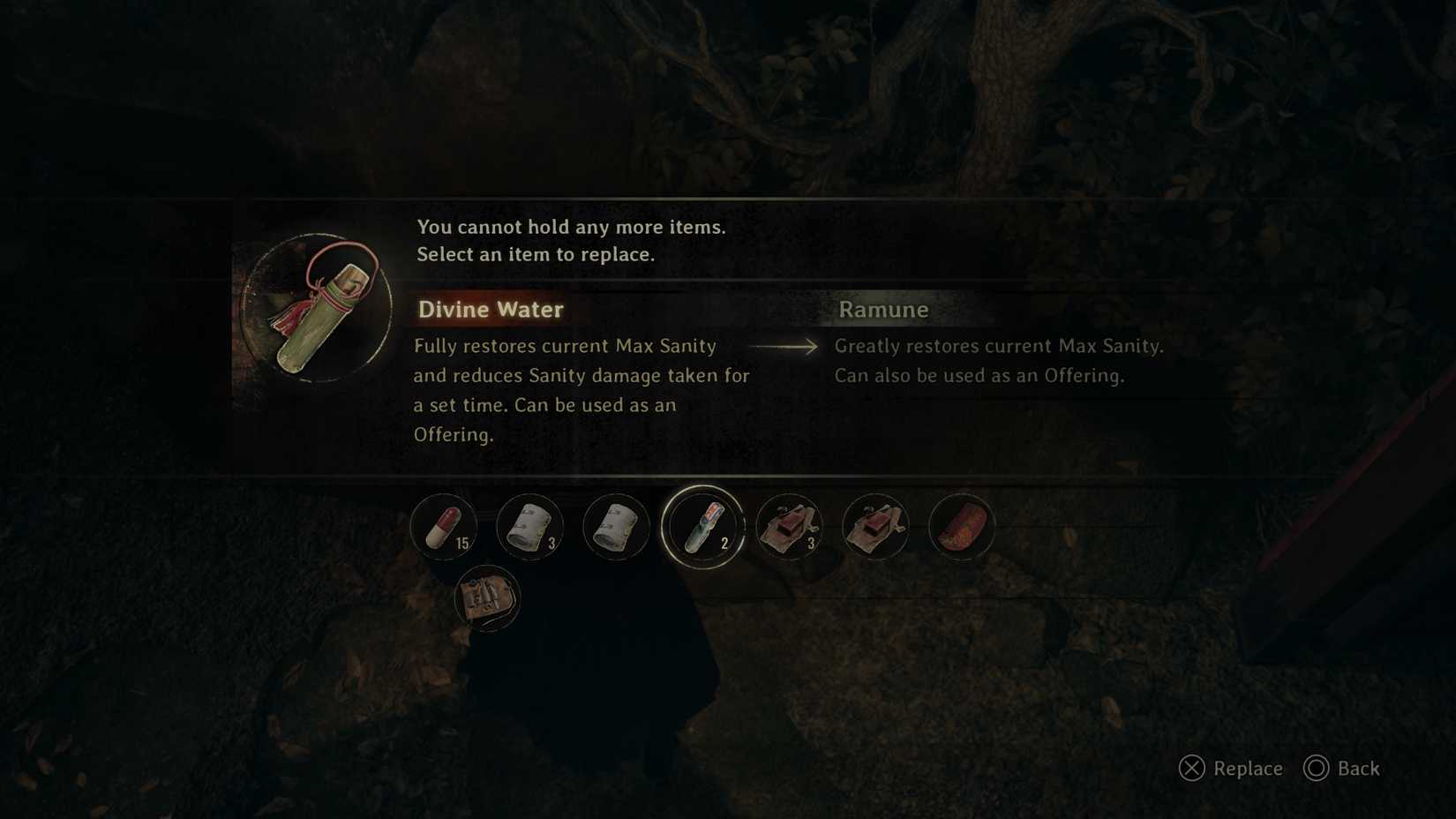 Inventory system is full in Silent Hill F