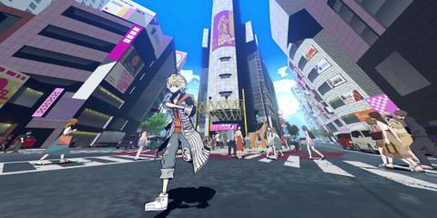 The main character exploring the city - NEO The World Ends With You