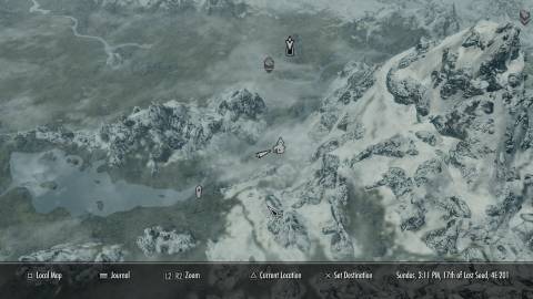 The map in The Elder Scrolls 5 Skyrim (2021)