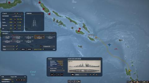 The map in War on the Sea