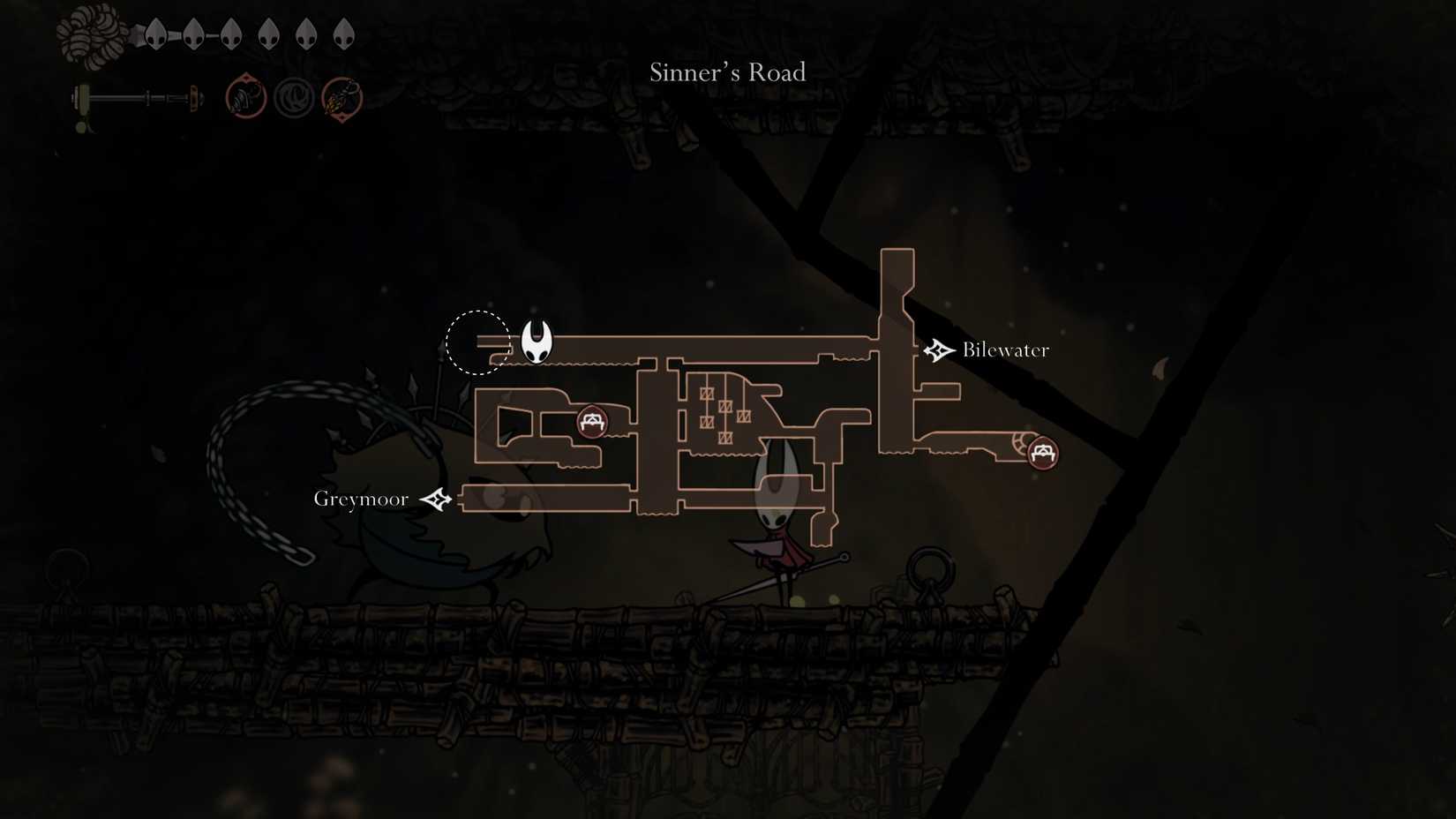 Entrada da Área da Névoa Silksong Silksong – Guia para desbloquear a habilidade Ponto Cruz no Dropraro