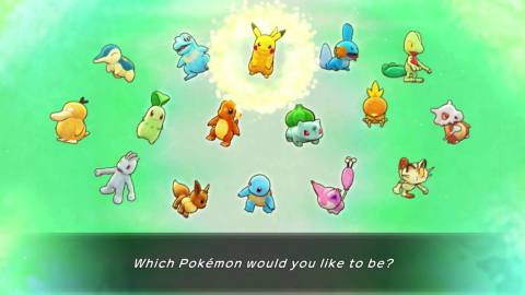 The player chooses their Pokemon - Pokemon Mystery Dungeon Rescue Team DX