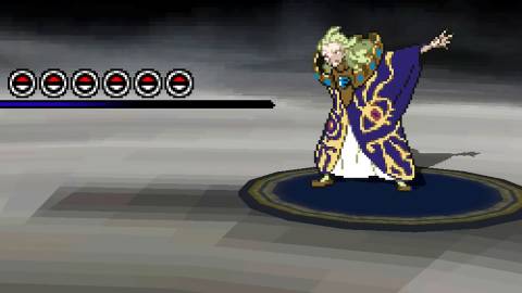 The player is challenged by Ghetsis - Pokemon Black and White