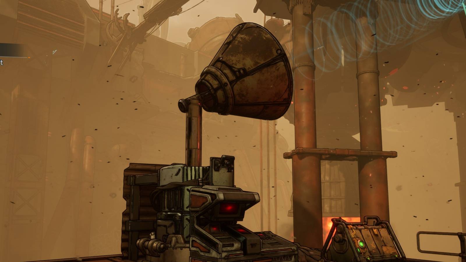 the radar dish aligned