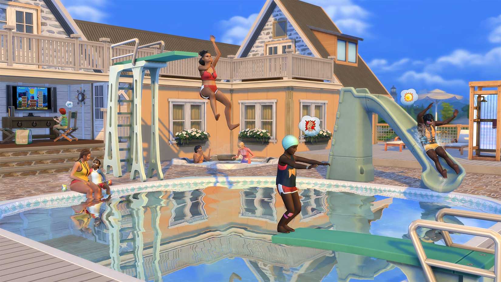 SIMS 4 Adventure is waiting for swimming