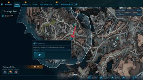 Tonnage Peel Evocarium location