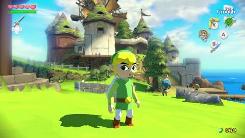 Toon Link standing in the overworld - The Legend Of Zelda The Wind Waker HD