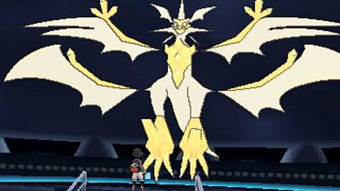 Ultra Necrozma appears before the player character - Pokemon Ultra Sun and Ultra Moon