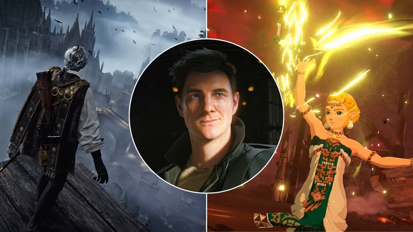 A collage of three upcoming Nintendo Switch 2 games: The Duskbloods, 007 First Light and Hyrule Warriors: Age Of Imprisonment.