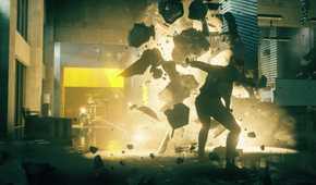 Using debris to block gunfire in Control