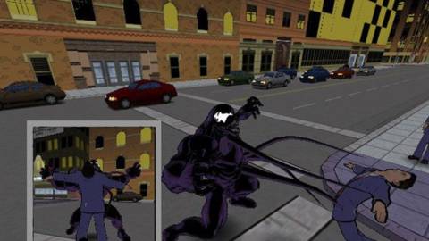 Venom attacks a passerby - Ultimate Spider-Man