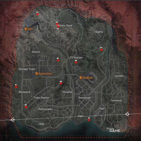 Verdansk Radio Tower Locations - Warzone