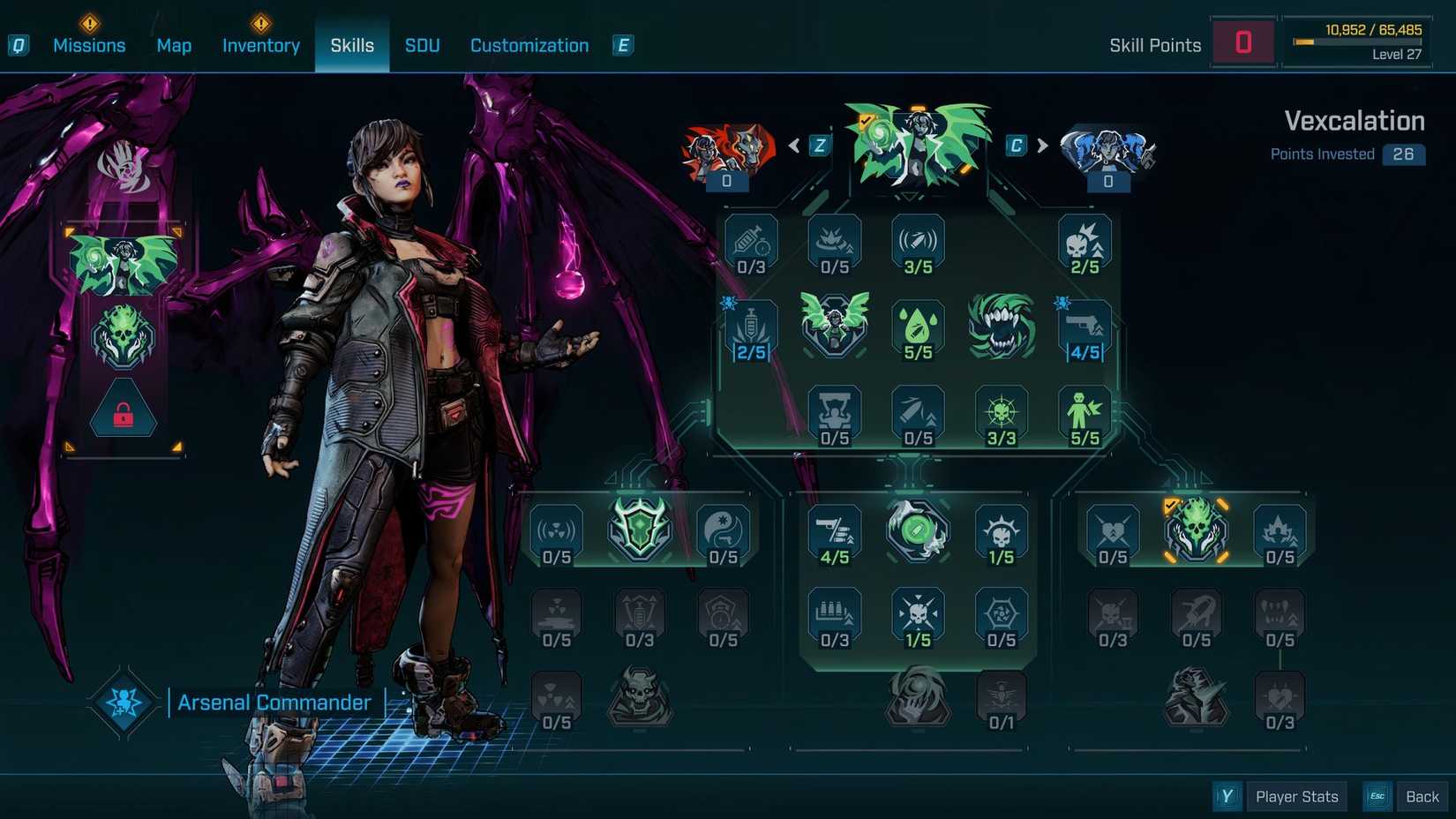 Vexcalation Skill Tree