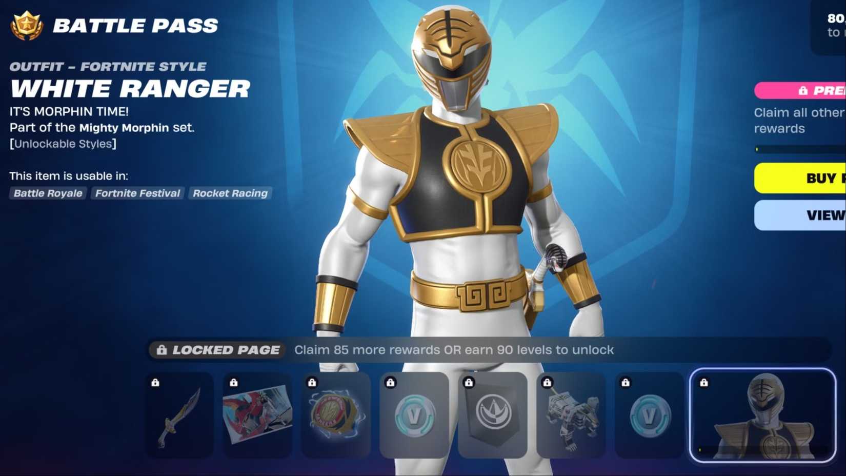 white ranger fortnite