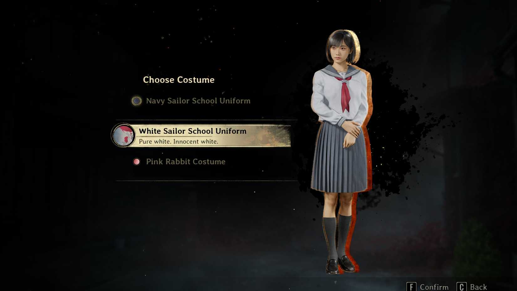 White sailor school uniform dress checked the hill f