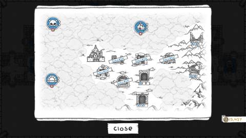 World map in Guild of dungeoneering
