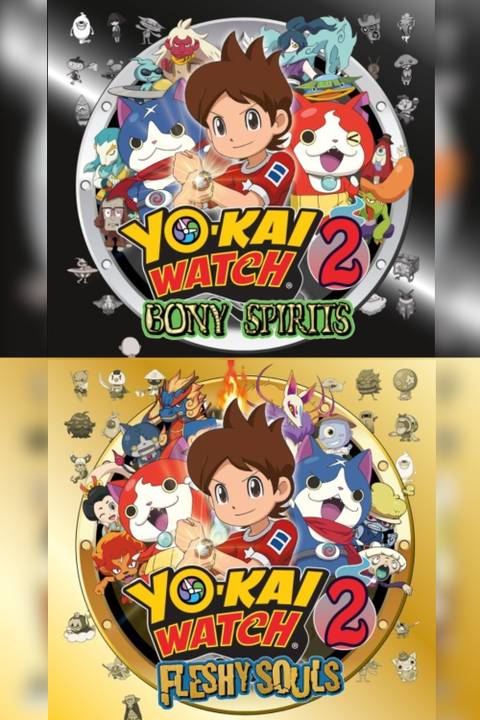 Yo-kai Watch 2 Bony Spirits And Fleshy Souls video game cover art tag