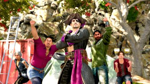 Your pirate team in Like a Dragon Pirate Yakuza in Hawaii