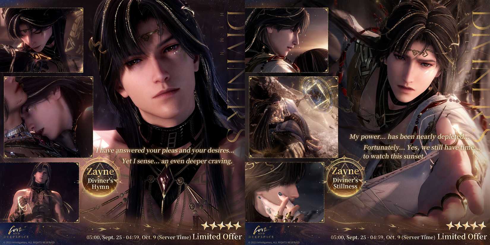 zayne second myth banner dge of Continuum 2 in lnd love and deepspace