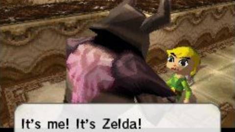 Zelda possesses an enemy in front of Link - The Legend of Zelda Spirit Tracks