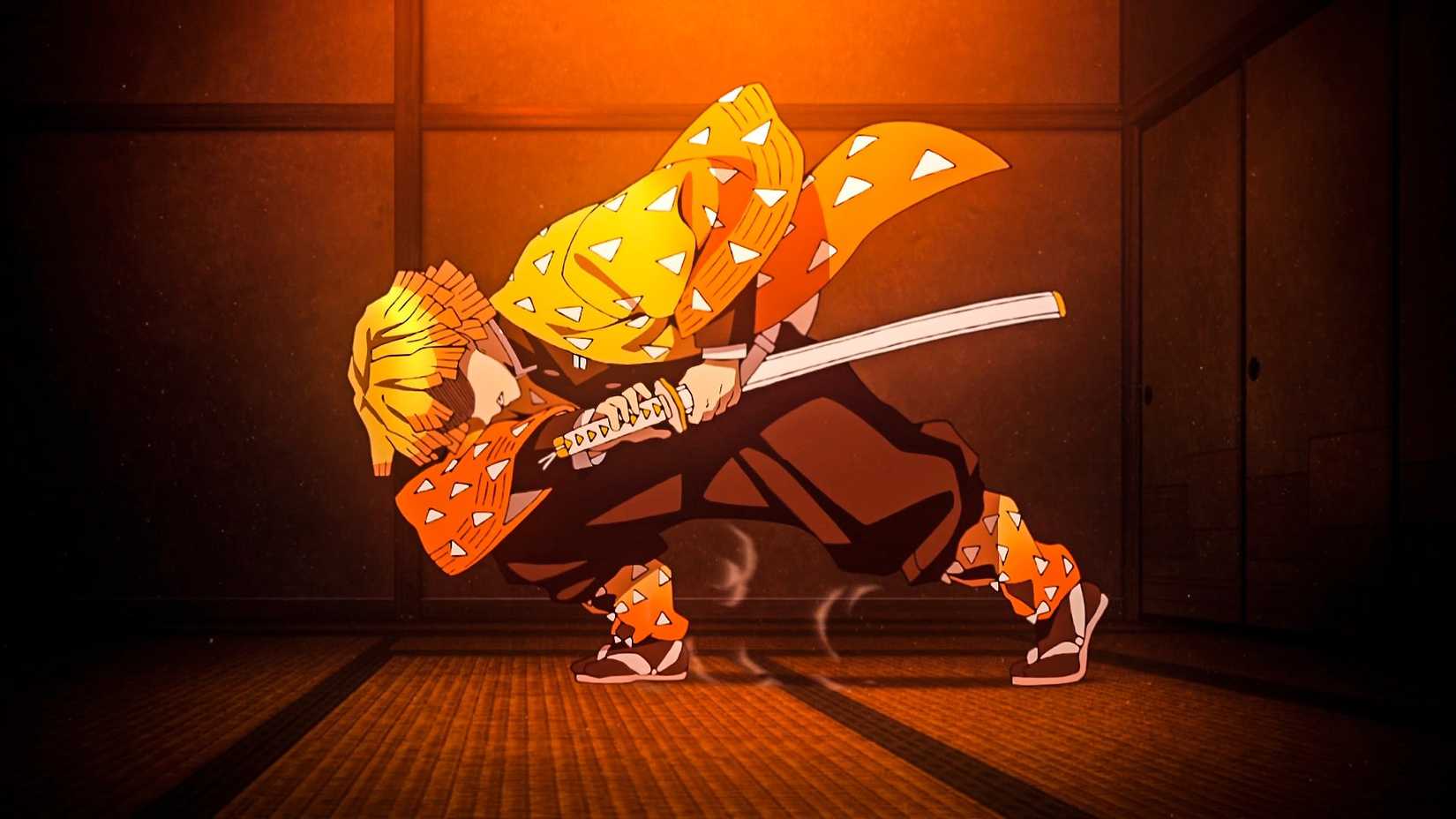 zenitsu vs kaigaku thunder breathing demon slayer infinity castle