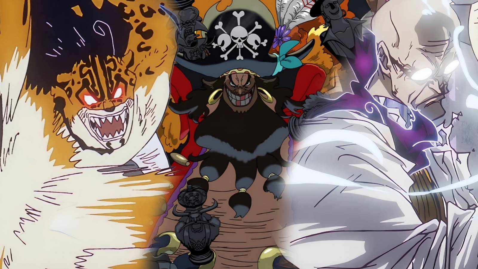 Featured One Piece: Best Powers In The Series Blackbeard Lucci Gorosei