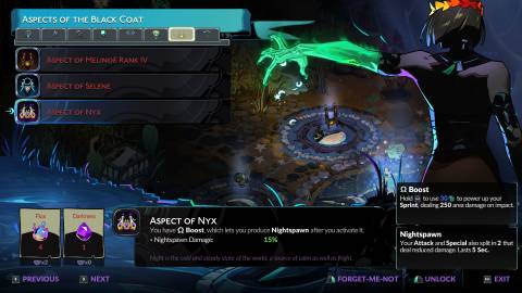 Hades 2 Black Coat Aspect of Nyx locked