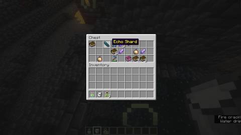 Minecraft Echo Shard Inside Ancient City Chest